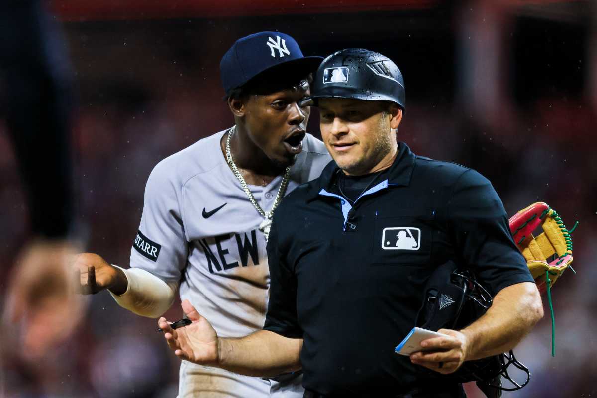 Jazz Chisholm ejected Yankees reds