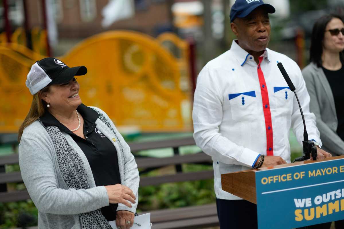 New York City Mayor Eric Adams and New York City Department of Parks & Recreation Commissioner Iris Rodriguez-Rosa