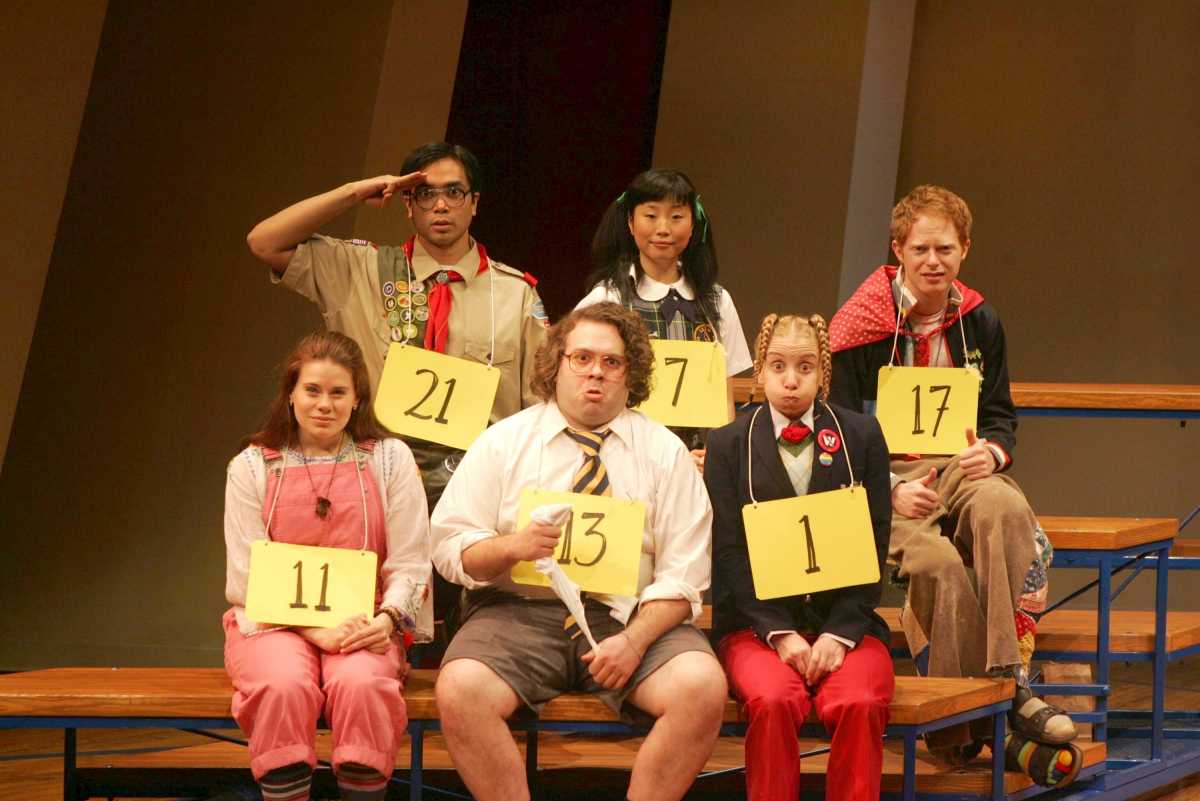 The original cast of "The 25th Annual Putnam County Spelling Bee."
