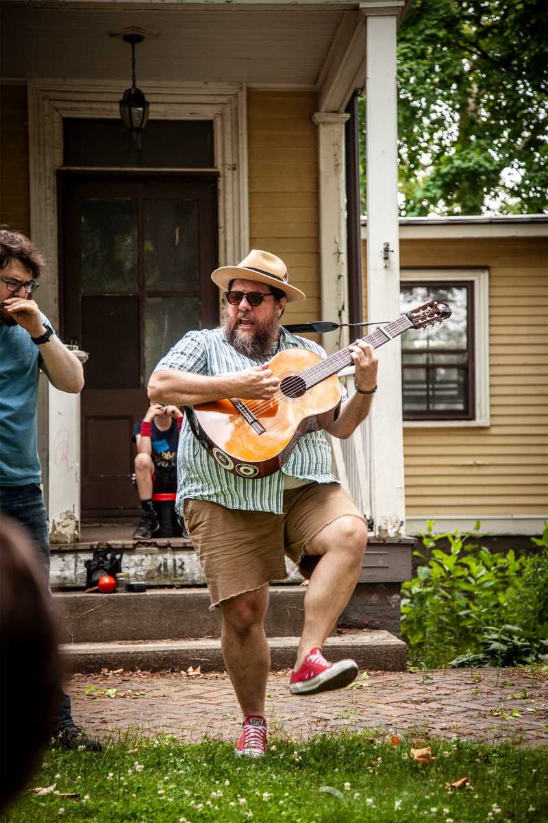 Chris Murphy performs at the Porch Stomp music festival.