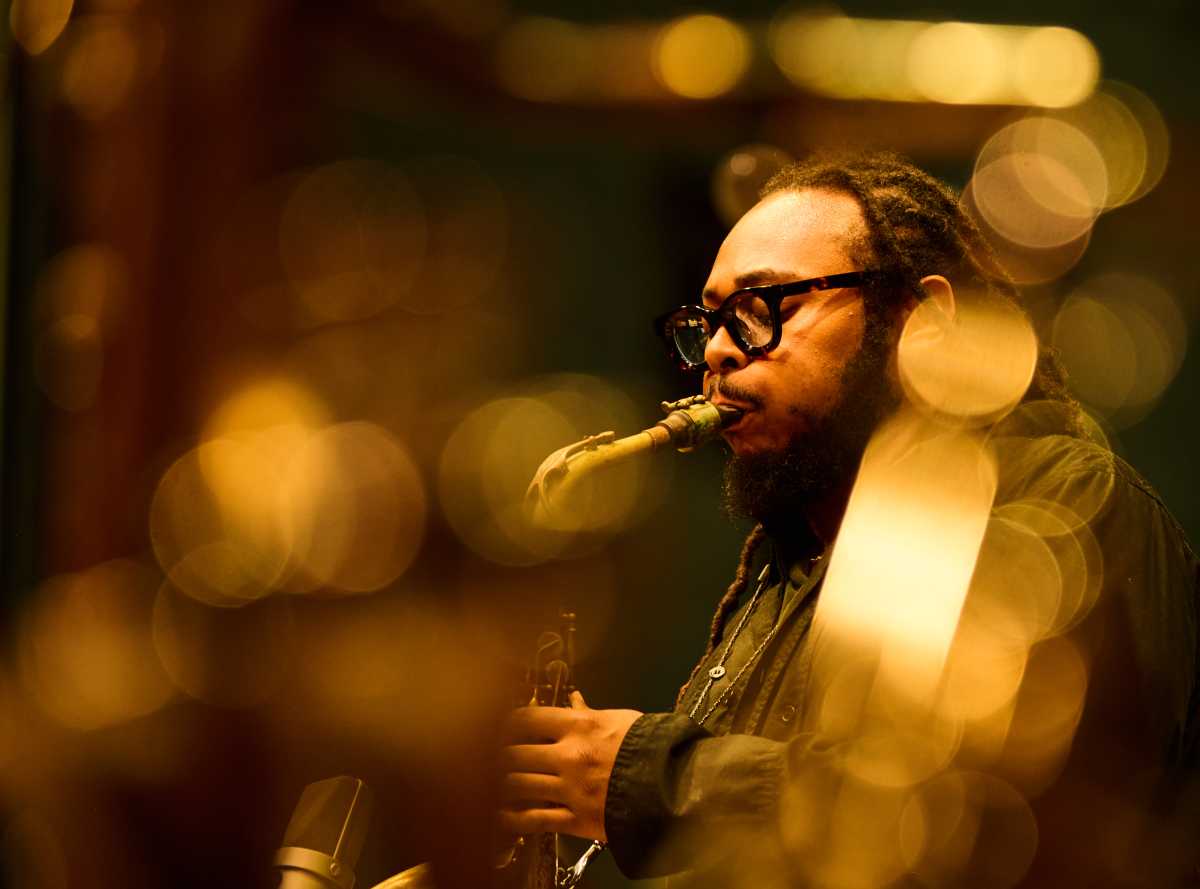 Sax Player Immanuel Wilkins performs with the Roscoe Mitchell  Trilogy.
