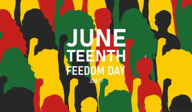 Juneteenth Independence Day. Freedom or Emancipation day. Annual american holiday. Poster, greeting card, banner and background.