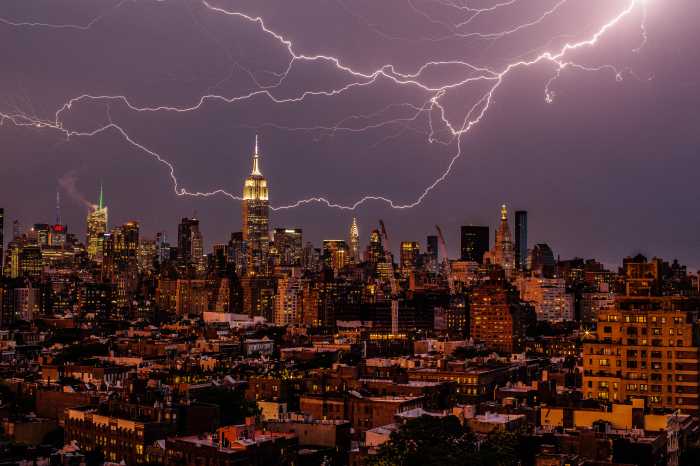 Lightning over Manhattan