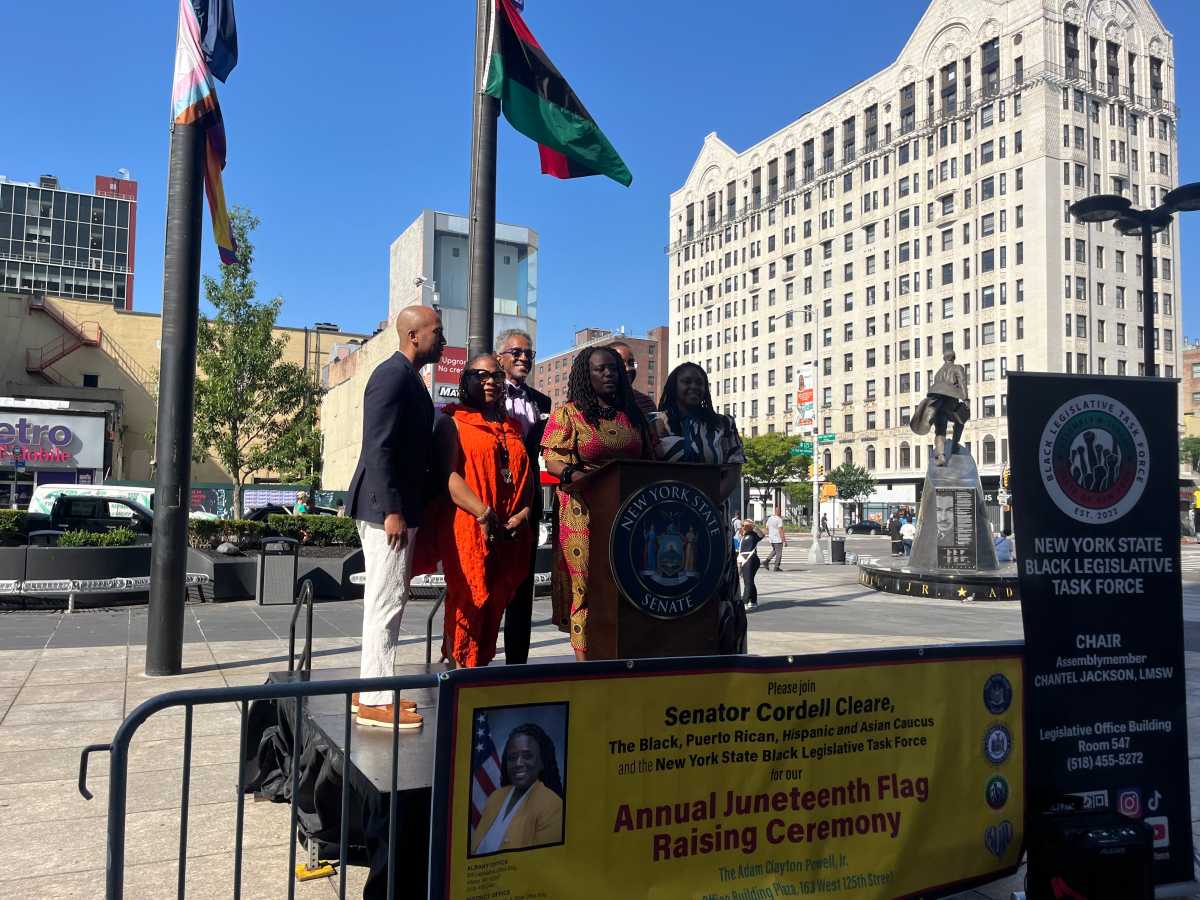 Harlem held a flag raising ceremony in honor of Juneteenth.