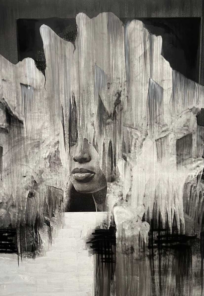 "Head on Ice #3" by Lorna Simpson, an example of modern surrealism.