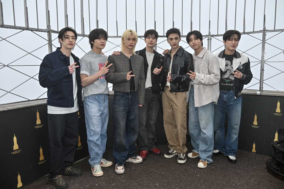 Stray Kids at the top of the Empire State Building