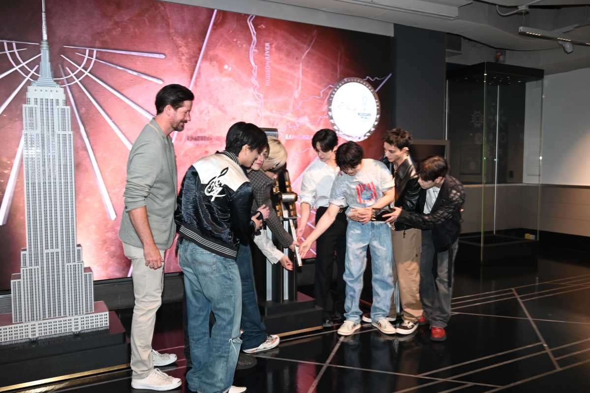 Stray Kids partnered with Musicians on Call to light the Empire State Building in honor of the power of music.
