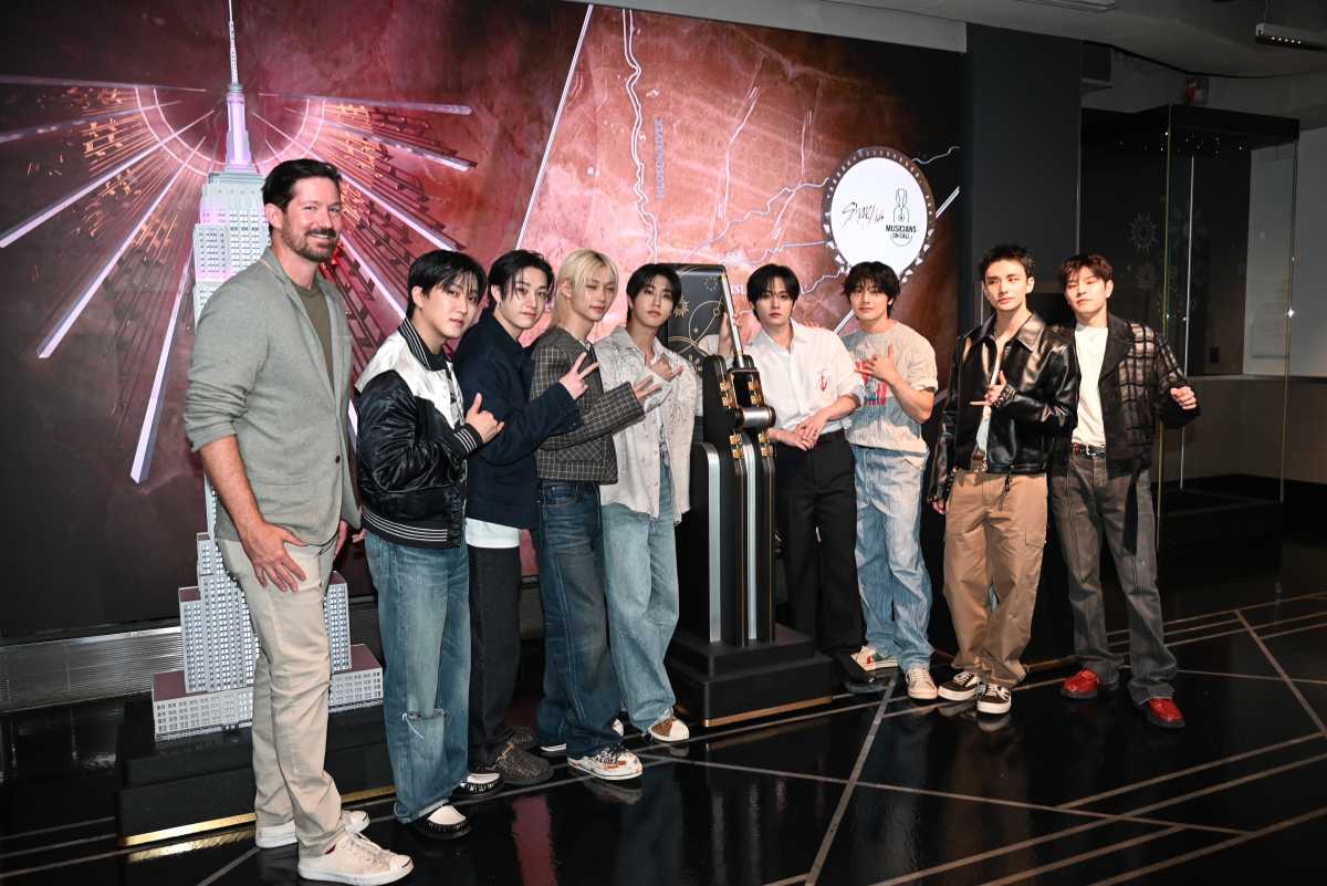 Stray Kids partnered with Musicians on Call to light the Empire State Building in honor of the power of music.