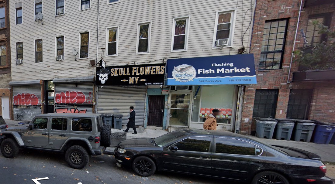 A view of 541 Marcy Ave. in Bedford-Stuyvesant, Brooklyn, where a 38-year-old man was fatally shot late Thursday, June 19, 2025.