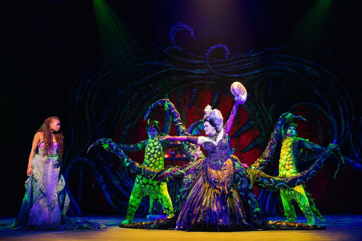Broadway | 'Smash' closing, 'Little Mermaid' revival at Paper Mill, and more 2 (l. to r.) Hillary Fisher (Ariel), Nick Cortazzo (Jetsam), Haven Burton (Ursula) and Sean Patrick Doyle (Flotsam) in the Paper Mill Playhouse production of "The Little Mermaid."