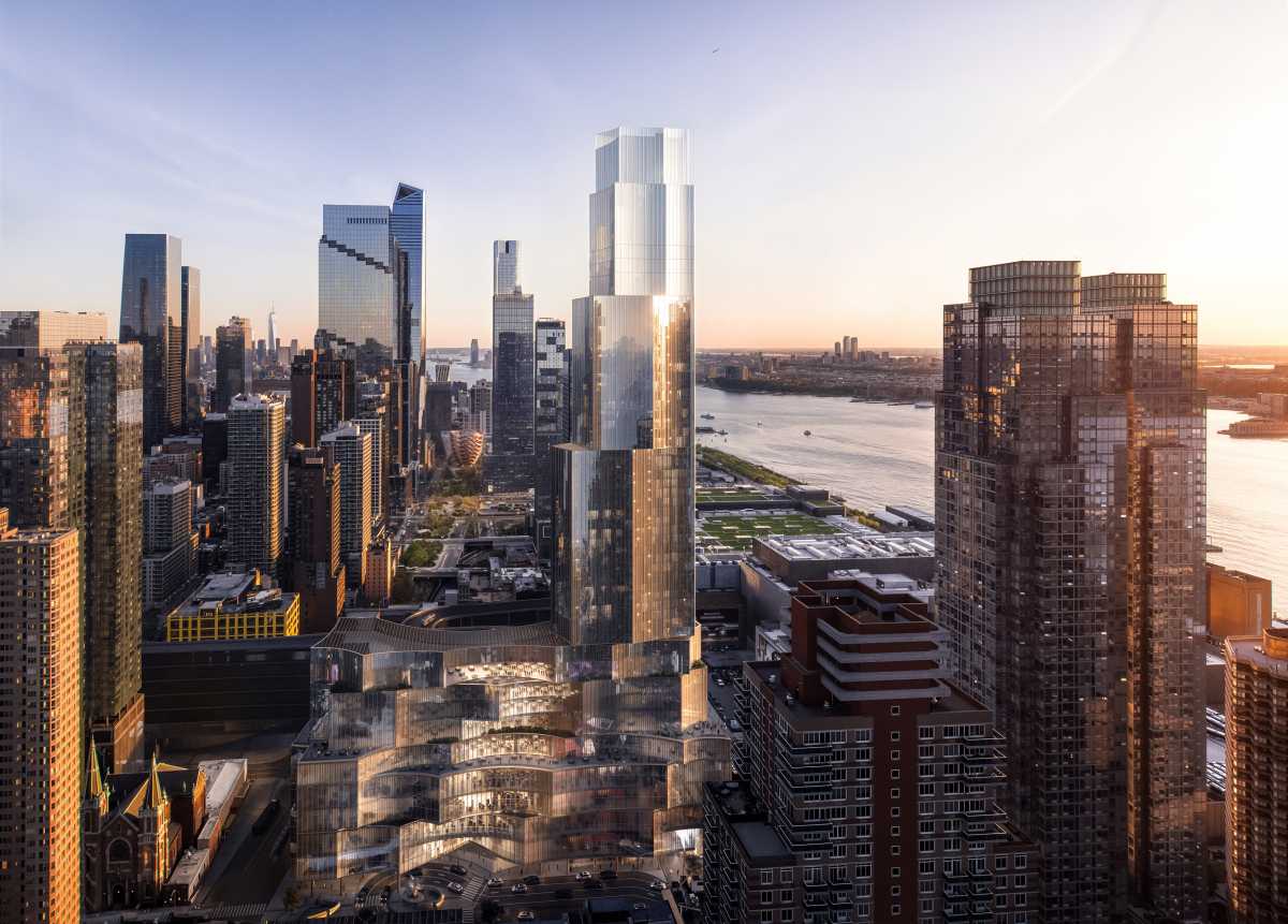 Rendering of the Avenir tower in Hudson Yards