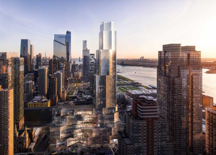 Rendering of the Avenir tower in Hudson Yards