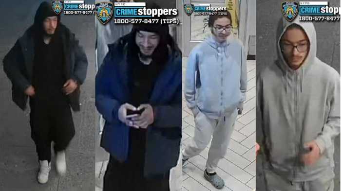 Cops are looking for two suspects, pictured above, that assaulted a man in the Bronx.