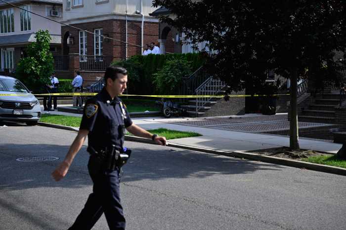 police in the daytime investigating a Brooklyn crash