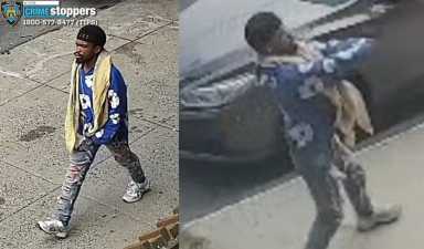 Brooklyn shooting suspect pointing gun at victim