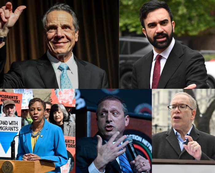 Collage of Democrats in NYC Mayor's race. These five candidates offered ideas of how to improve housing in the city.
