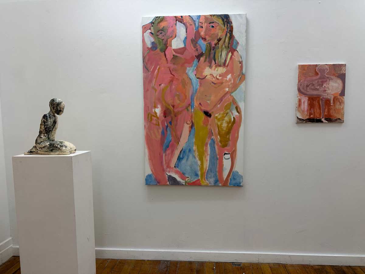 "me.n.u.” 60” x 36”, by Cee Cee Belford, as seen in UnBind: Figuring The Layers of Being.