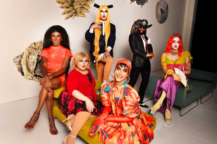 Drag queens at Mad Pride event