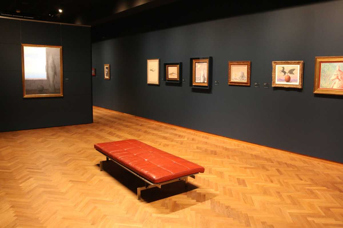 Rene Magritte's work on display at the Magritte Museum in Brussels.