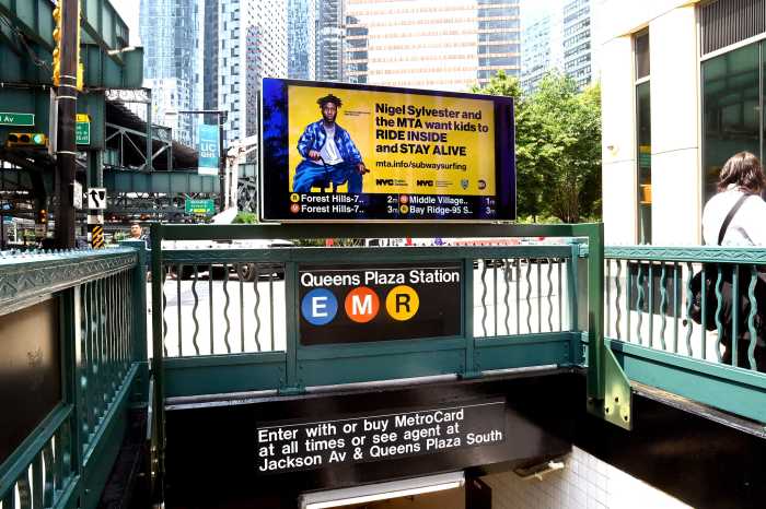Her 15-year-old son died subway surfing. Now this Alphabet City mother is taking TikTok and Instagram to court 4 An MTA subway entrance showing a sign against subway surfing