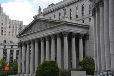 Large courthouse in New York with columns