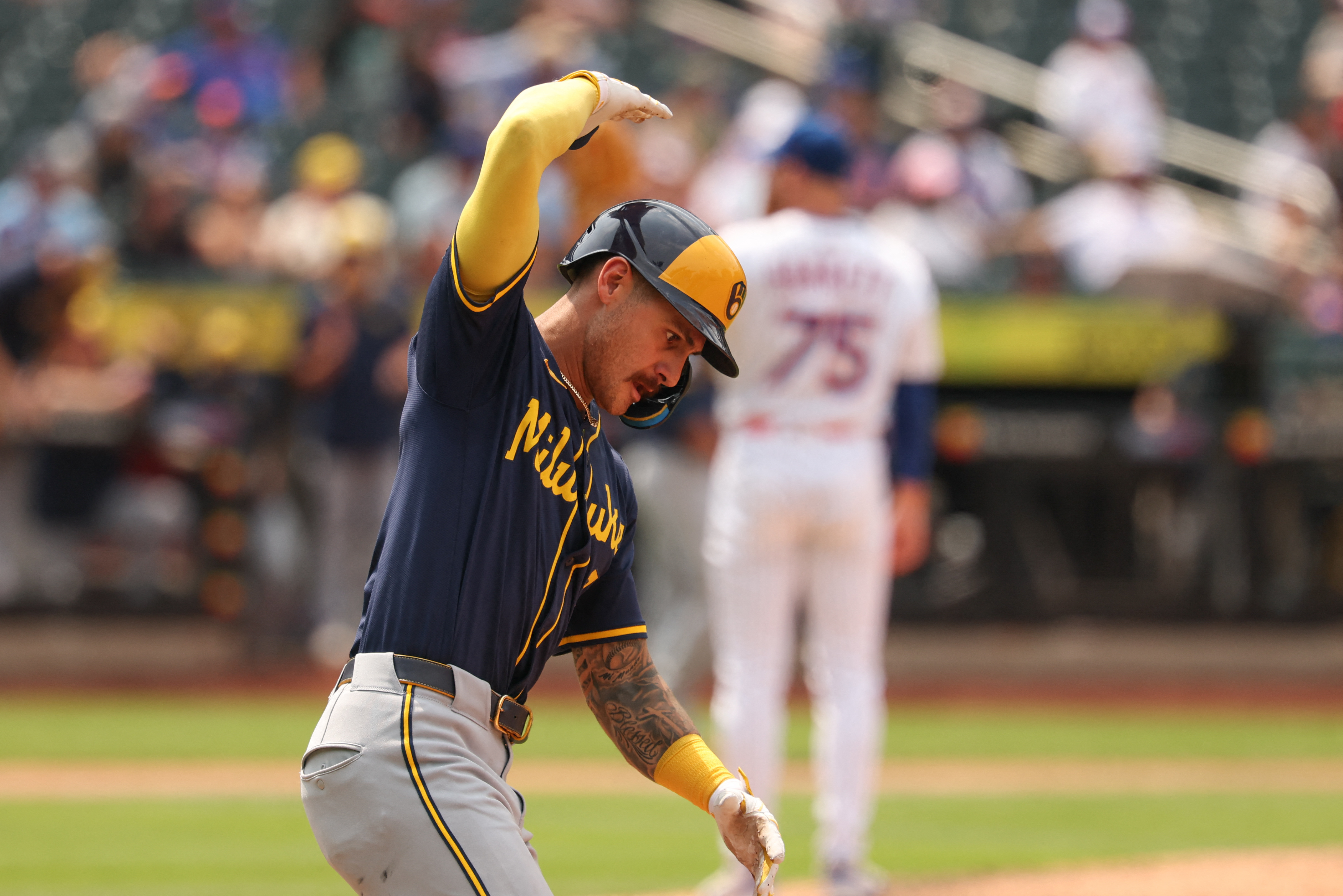 Joey Ortiz grand slam Mets Brewers Reed Garrett
