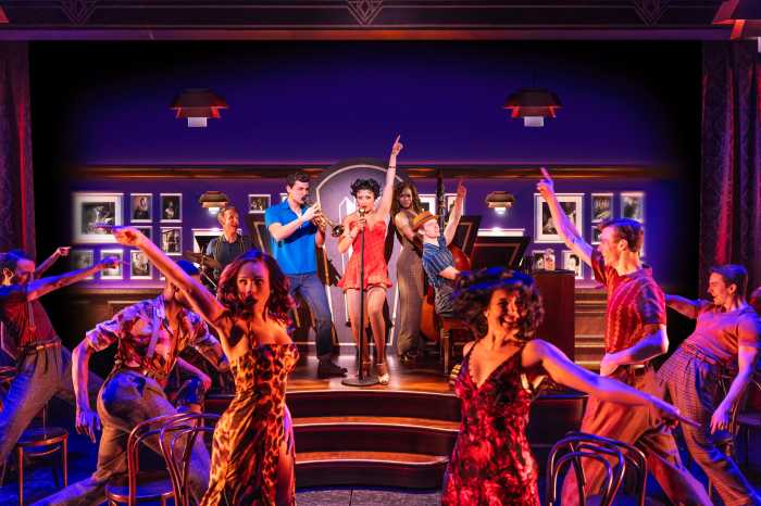 Ainsley Melham ( Dwayne ), Jasmine Amy Rogers ( Betty Boop ) and Ensemble in Boop