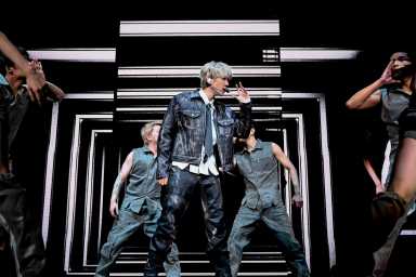 Baekhyun performed at the Prudential Center.