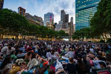 Enjoy summertime movie nights under the stars on Mondays at 8 p.m. at Bryant Park.