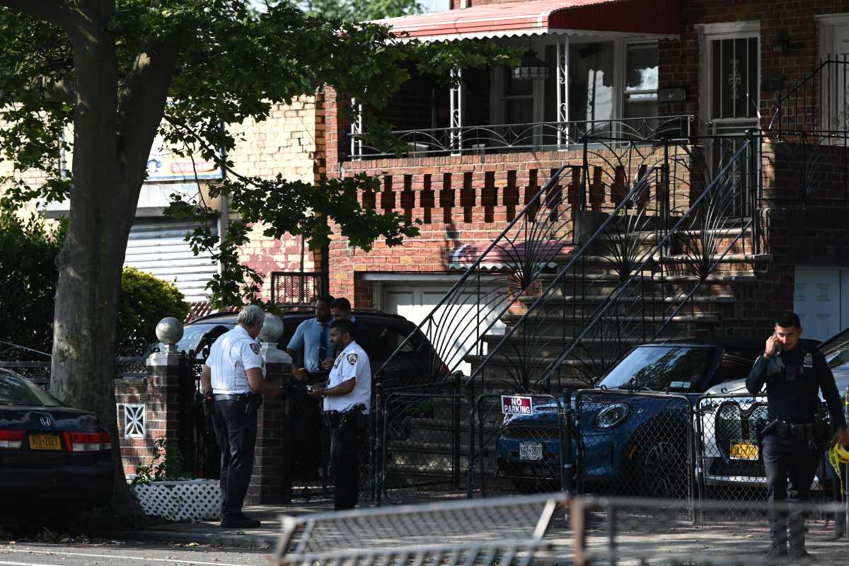 Detectives investigate a shooting that left a man fatally wounded at 627 Rockaway Parkway