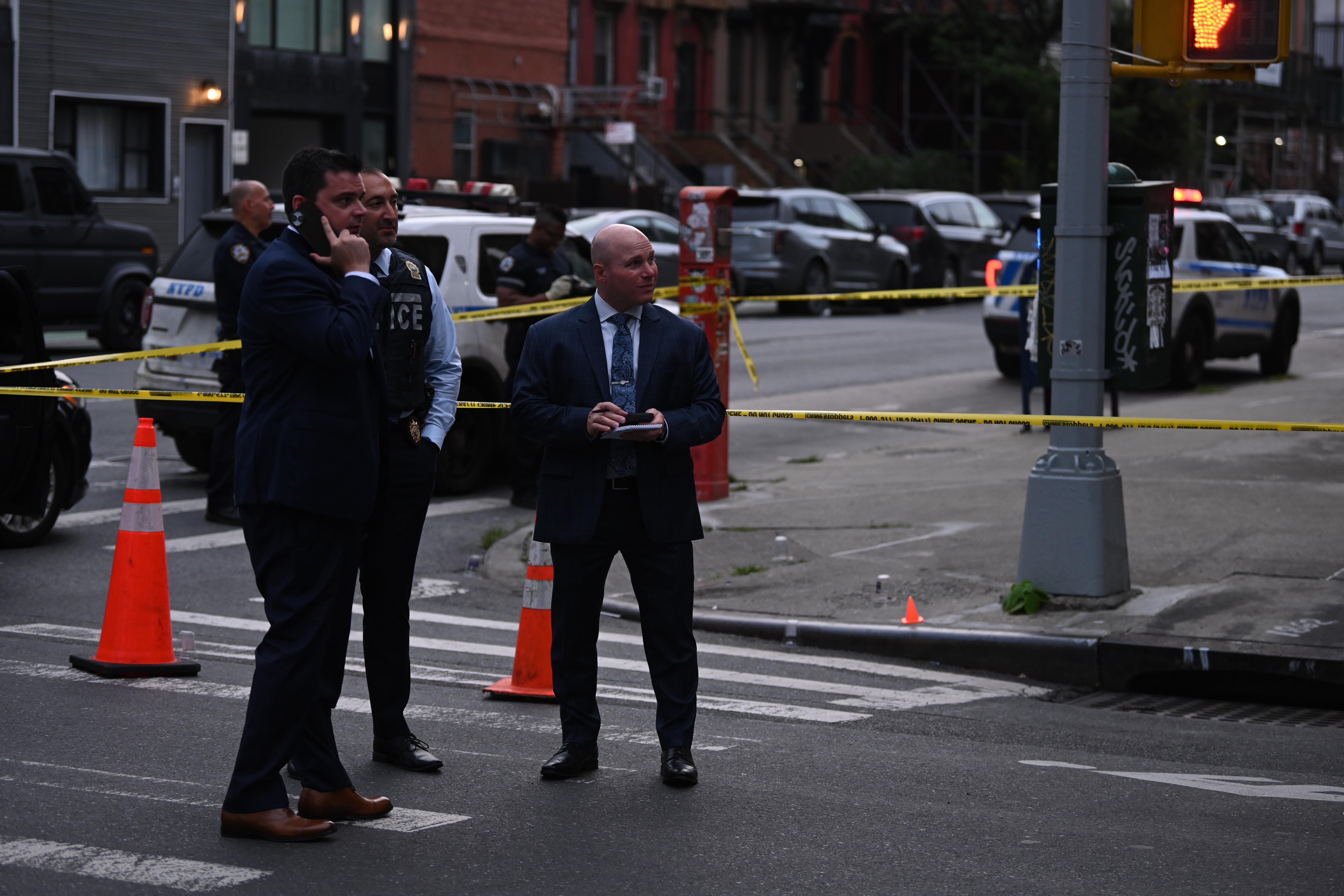 Detectives investigate shot fired at DeKalb Avenue and Bedford Avenue.