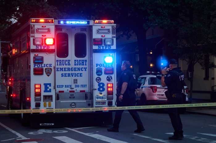 Detectives investigate shot fired at DeKalb Avenue and Bedford Avenue.