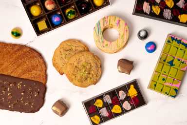 a group shot of desserts from Sweet Graffiti in New York City