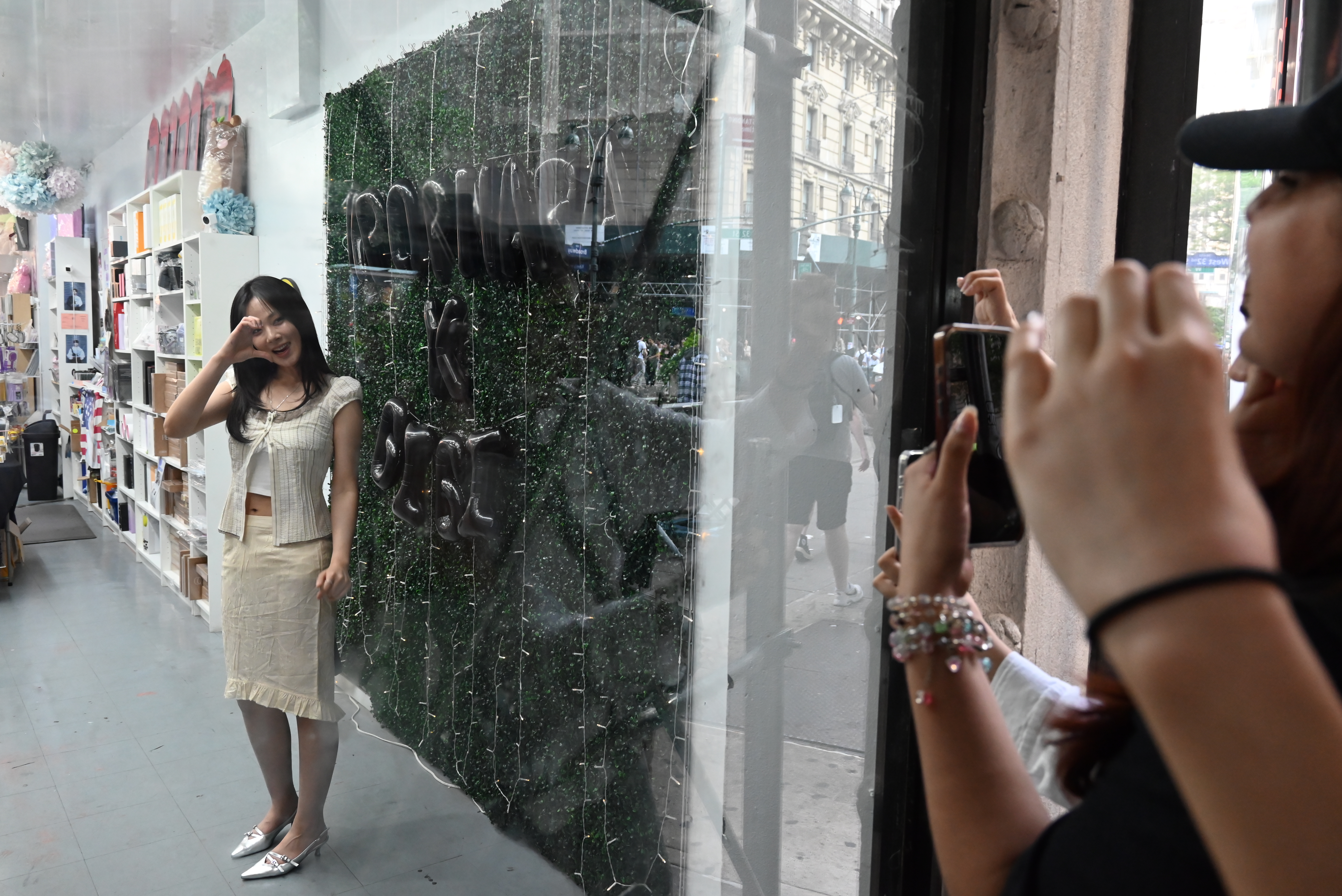 BIBI surprised fans in Midtown for a visit.