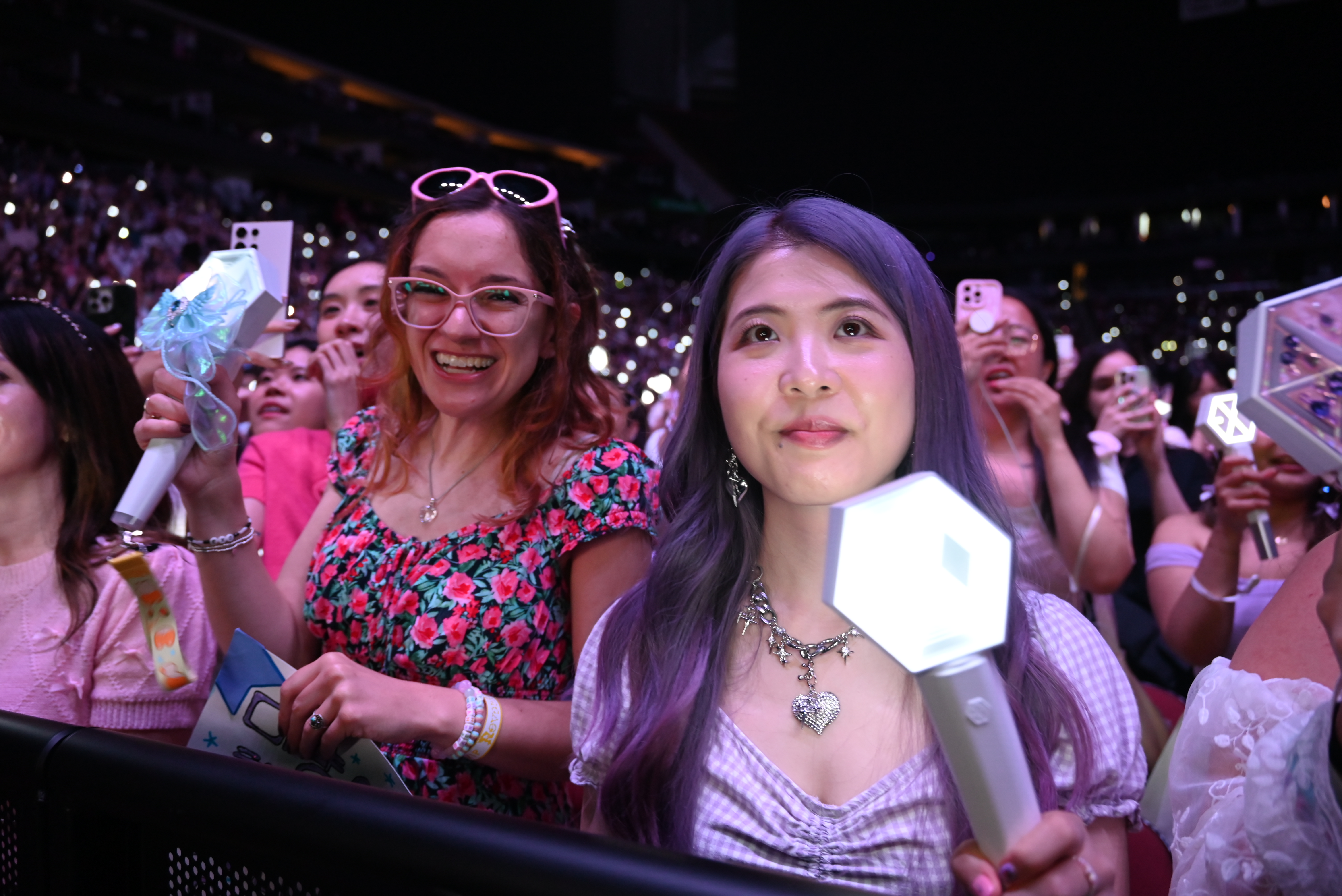 Fans flocked to the stadium to watch Baekhyun perform this past weekend at the Prudential Center.