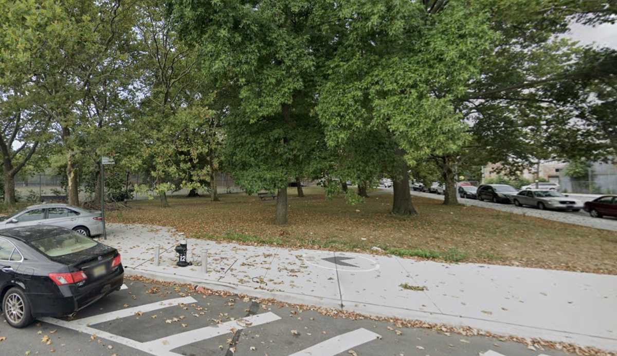 A view of Breukelen Playground near the intersection of Stanley and Louisiana avenues in East New York, where a man was found fatally stabbed early Sunday morning