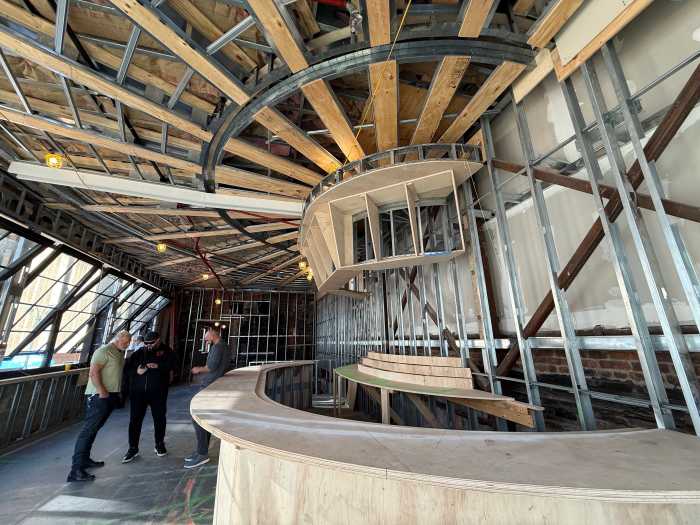 Midtown Hulk Hogan-themed bar will open as ‘living tribute’ after wrestling icon’s death 3 Under construction: The interior of Slam, photographed earlier this month. Rich Rosen said the ceiling design will pay homage to the iconic roof of MSG.