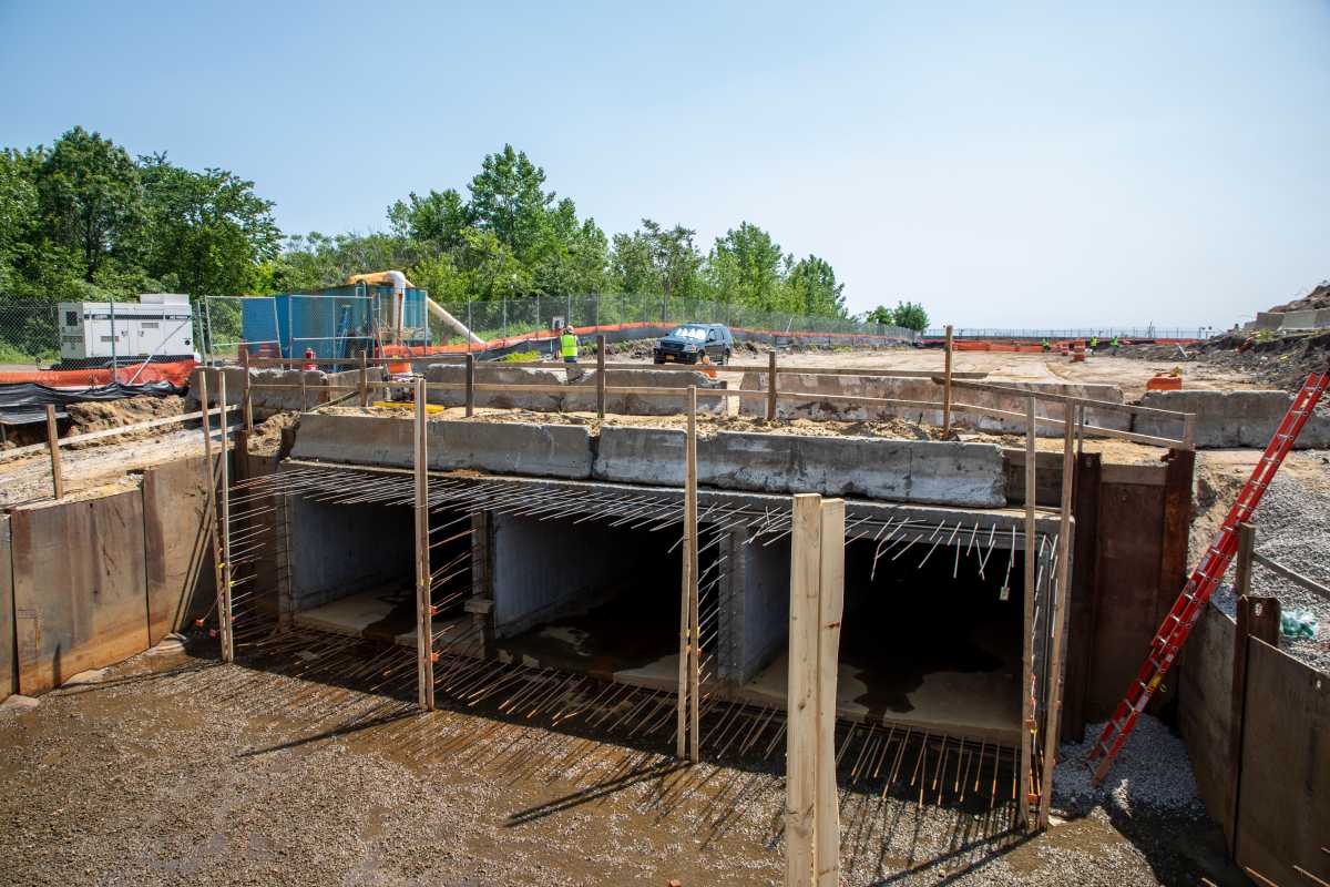 NYC’s sewer system faces decades-long overhaul as storms intensify, officials warn 2 Large holes for sewers built into ground with dirt