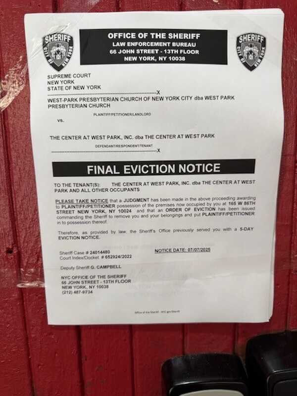 New York City church gives arts groups final eviction notice after actors, activists raise millions 2