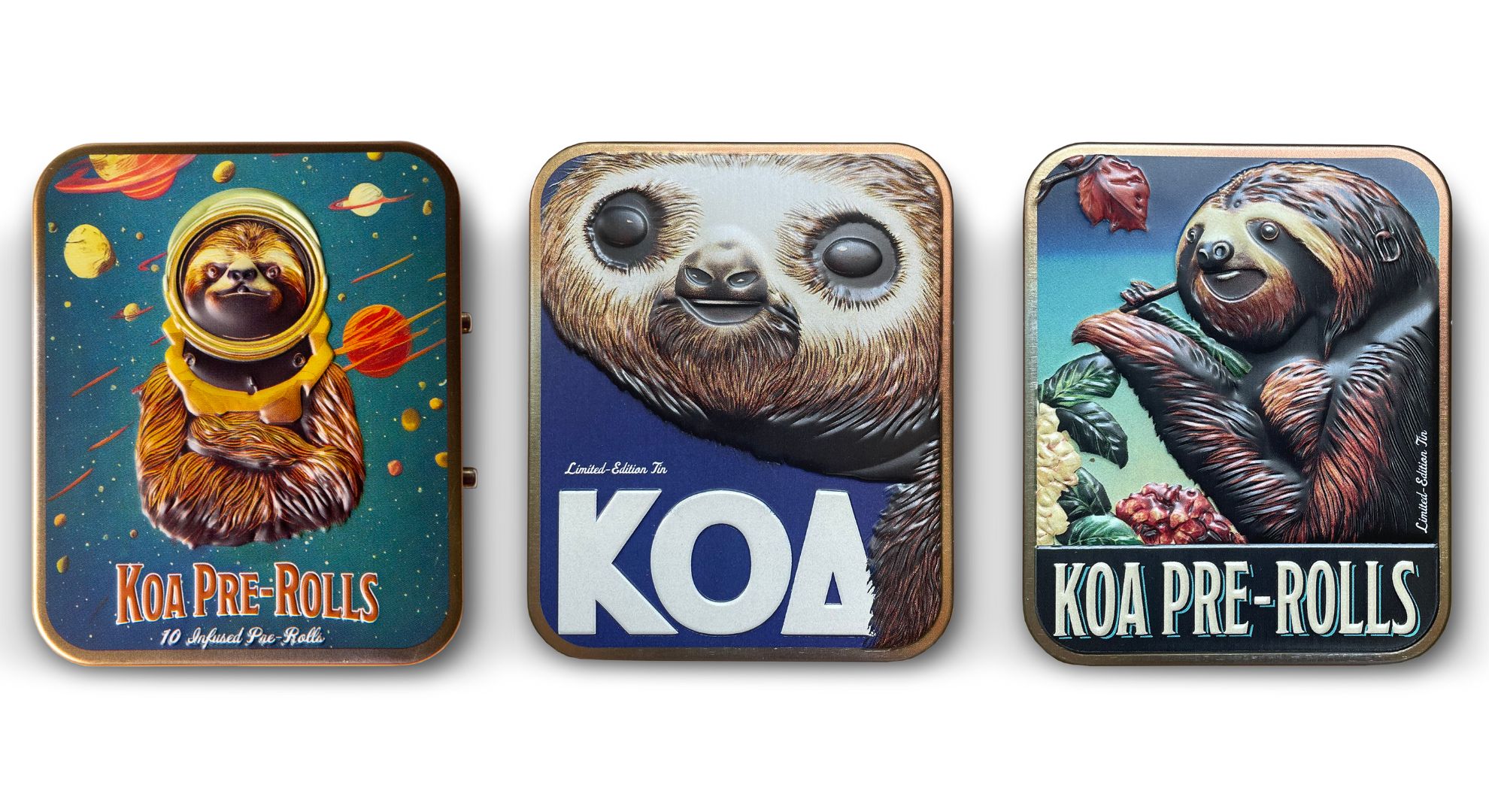 Koa brings sloth conservation to the cannabis space 3 Koa's packaging tins