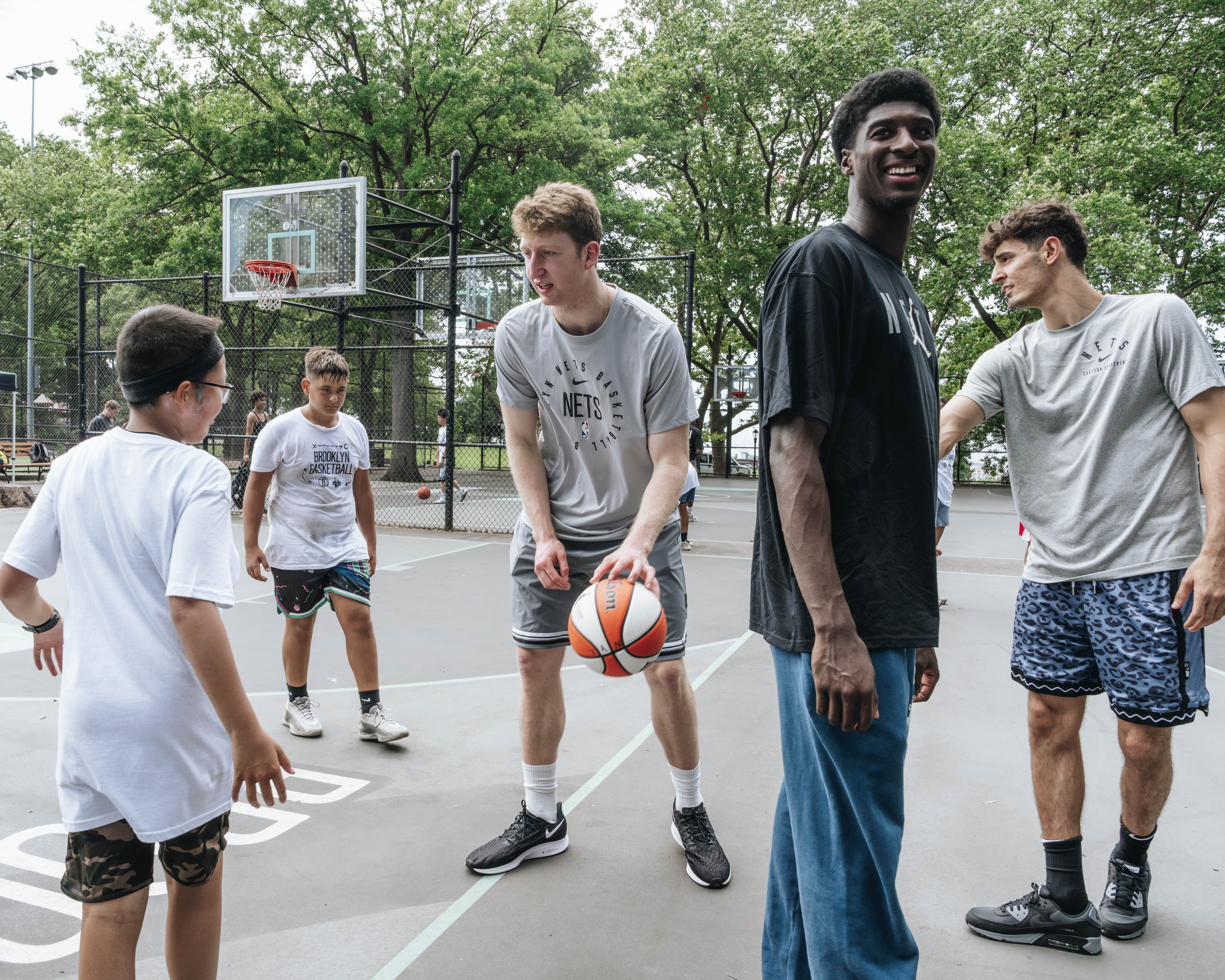 Nets rookies connect with Brooklyn youth at Sunset Park clinic 2 Nets basketball clinic Sunset Park 2