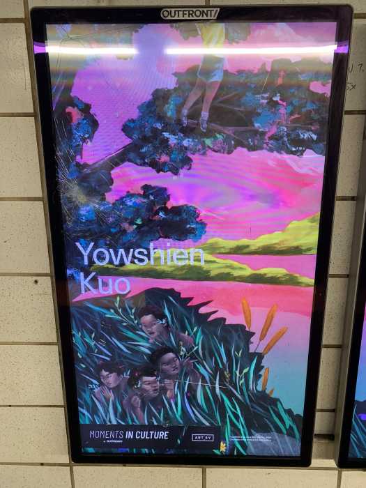 Subway spots: MTA's ad blitz delivers big bucks for NYC's transit system and reliability for riders 2 a cracked display ad on a wall that