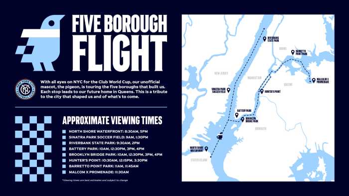 NYCFC Pigeon Flight