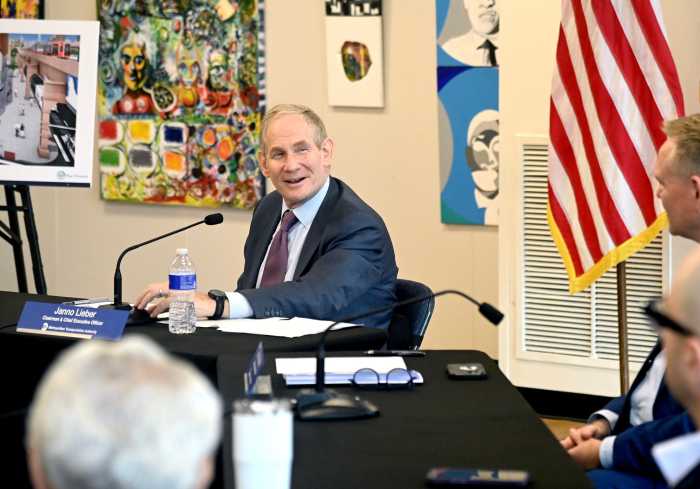 CEO Janno Lieber at a special meeting where the board voted to approve a construction contract for phase 2 of the Second Avenue Subway that will extend the line to East Harlem.