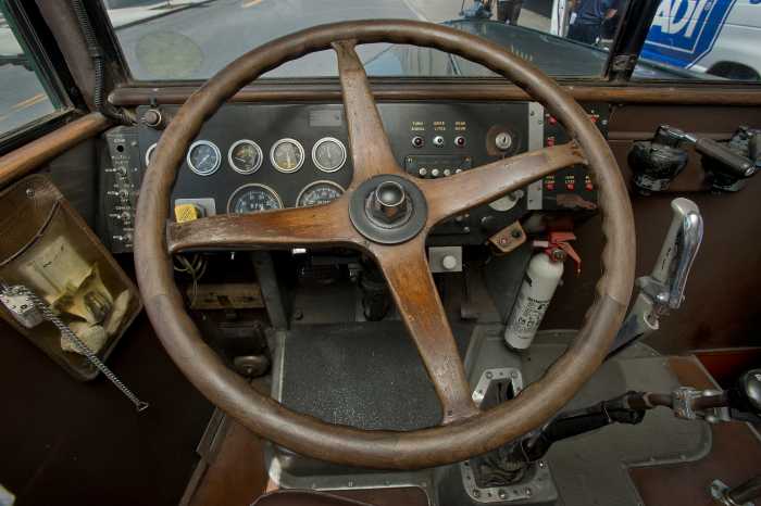 vintage bus steering wheel