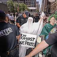 'Give me liberty or give me death': Anti-ICE protesters dressed as Lady Justice, Statue of Liberty arrested outside of Manhattan Immigration court 5 A handful of protesters dressed as the Statue of Liberty and Lady Justice were arrested in front of Lower Manhattan’s immigration court Monday in protest of ICE.
