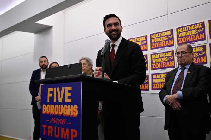 Zohran Mamdani with elected officials