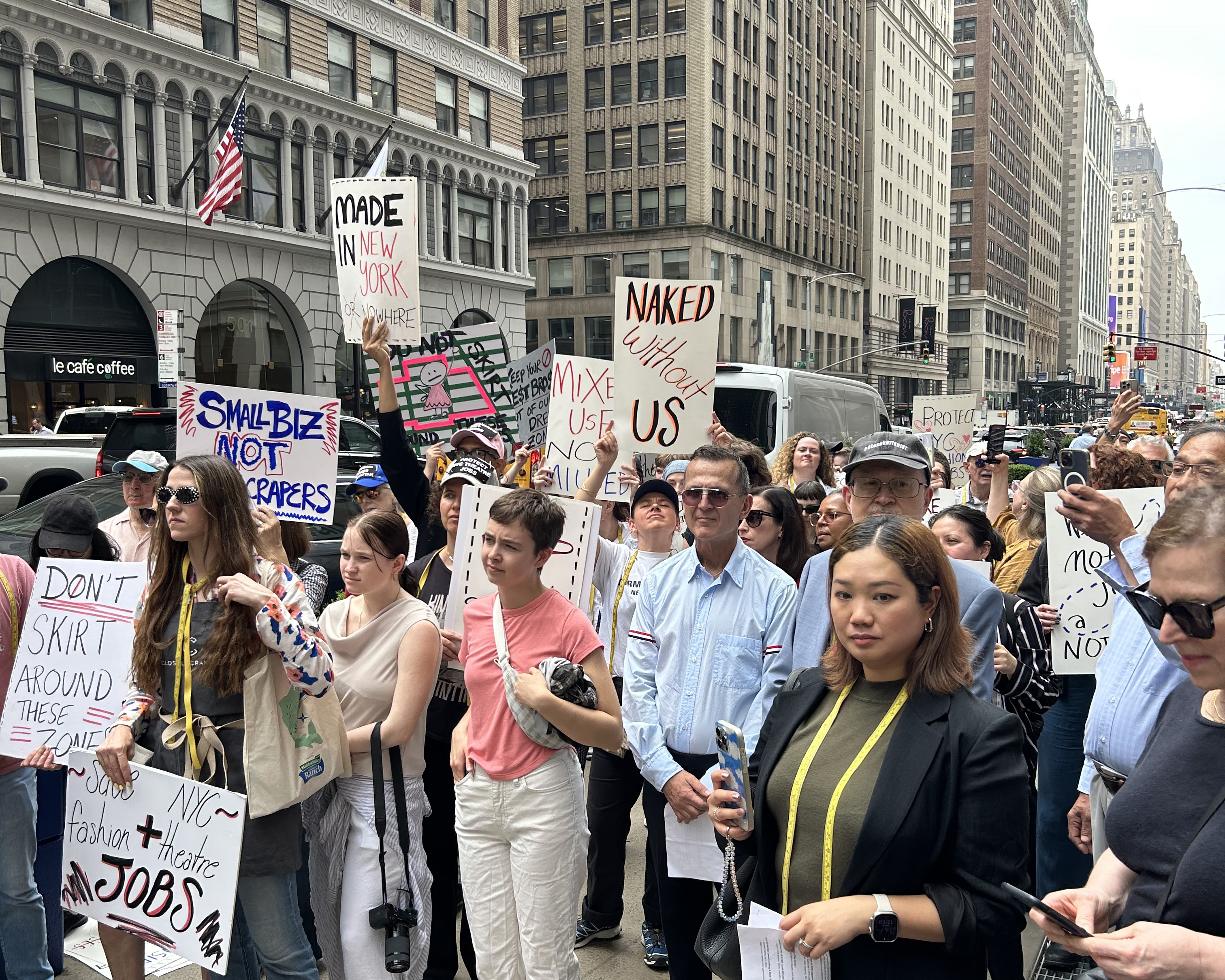 Garment District small businesses, unions fight against Midtown South rezoning plan 2 Groups rallied against the rezoning plan for Midtown South.