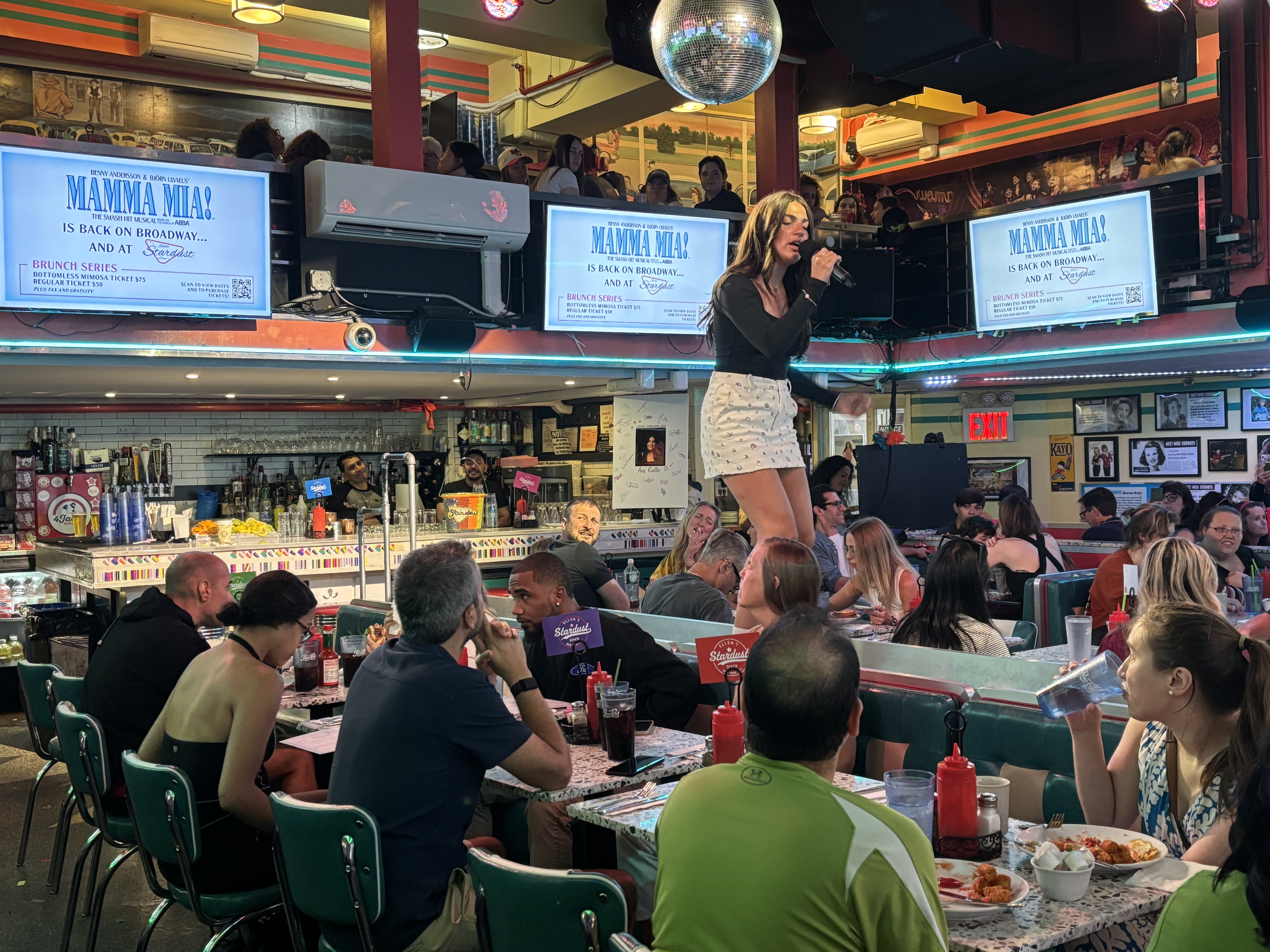 Ava Gallo sings at Ellen's Stardust Diner.