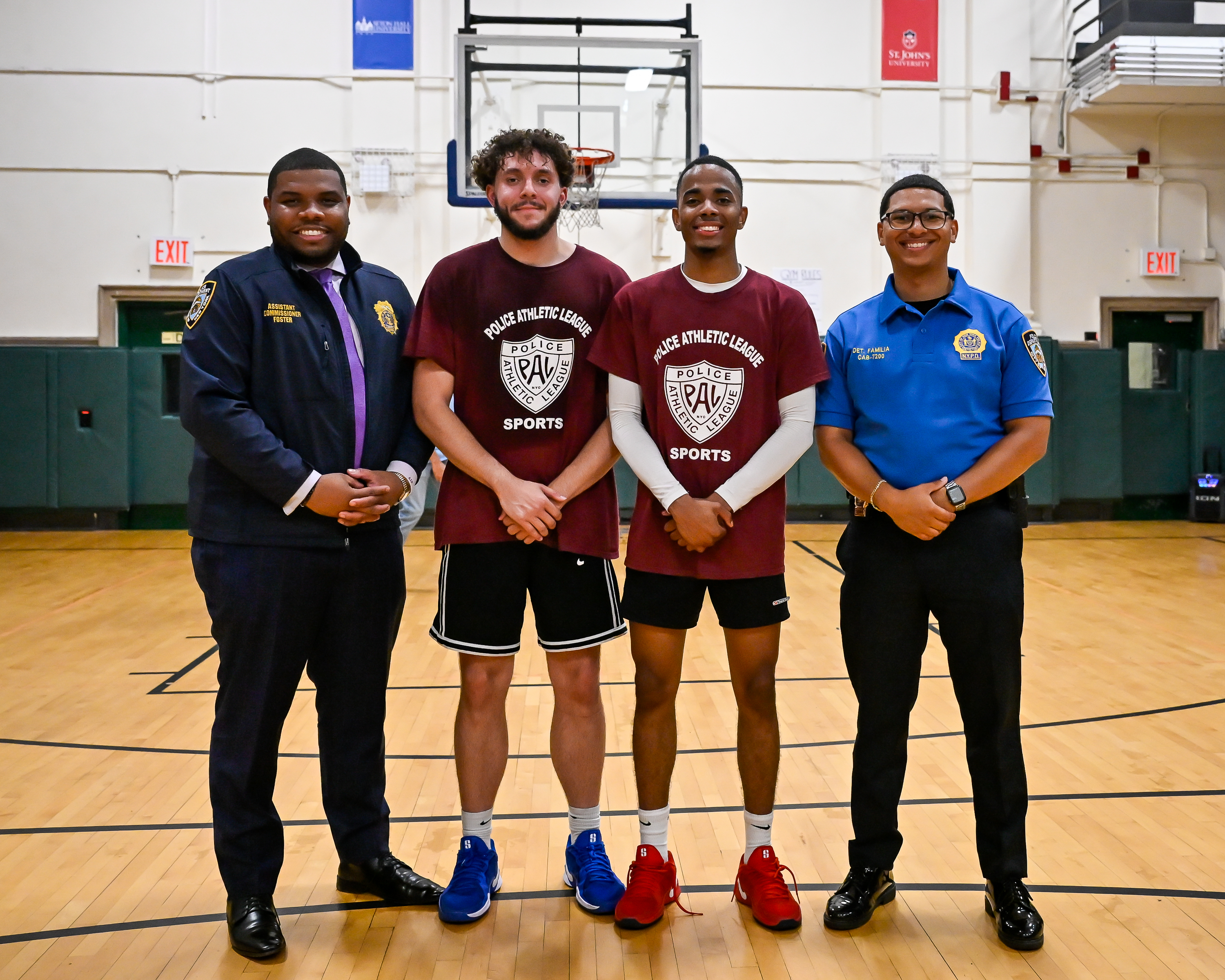(L-R) Alden Foster,  David Perez, Heriberto Alamonte and Angel Familia said the tournament fostered the relationship between the NYPD and deaf community.  